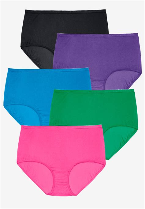 5 pack pure cotton full cut brief woman within