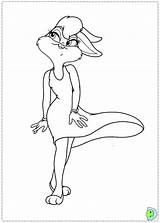Lola Bunny Coloring Pages Color Rabbit Dinokids Drawing Jessica Print Baby Printable Drawings Tunes Looney Mexican Flag Close Girls Step sketch template