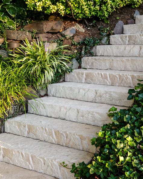stunning stone step ideas    front yard    level