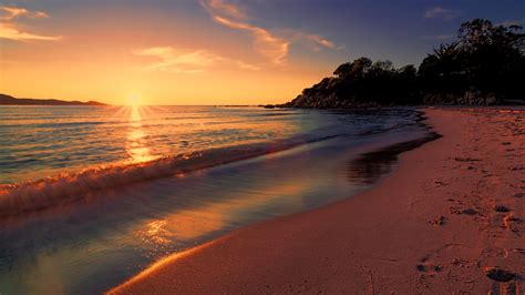 sea sunset beach sunlight long exposure  p resolution hd  wallpapers images