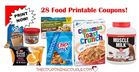 food printable coupons    savings print  food