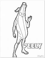 Fortnite Peely Sheets Llama Trooper Superheroes Incredibles Inventions sketch template