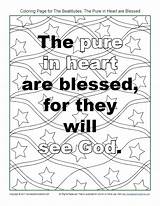 Beatitudes Pure Heart Coloring sketch template
