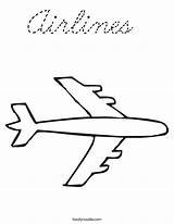 Coloring Airlines Cursive Built California Usa sketch template