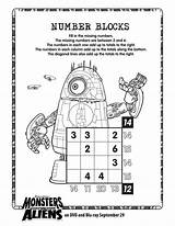 Number Blocks Aliens Vs Monsters Coloring Pages Printable Numbers Activity Kids Sheknows Print Sheets Printables Monster Activities Center sketch template