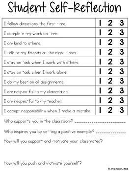 student  reflection  conference  growth mindset classroom