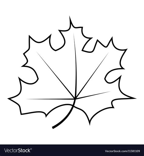 autumn leaf icon outline style royalty  vector image
