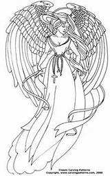Angel Wood Patterns Angels Coloring Pages Pattern Burning Cherubs Colouring Fairy Printable Woodburning Leather Pyrography Woodcarving Adult Package Tooling Carving sketch template