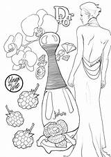 Dior Parfum Adulte Croquis Zen sketch template