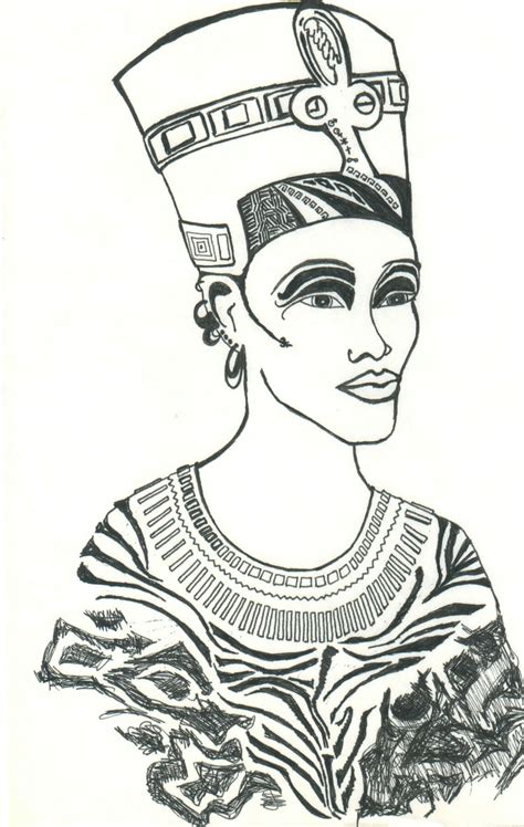 coloring pages nefertiti
