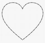 Heart Line Drawing Coloring Clipart Hearts Lines Dotted Icons Computer Pages Cliparts Pngkey Library Barbwire sketch template