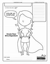 Coloring Superhero Pages Own Make Create Template Street Name Aid First Drawing Female Fighter Color Girl Colouring Comics Words Printable sketch template