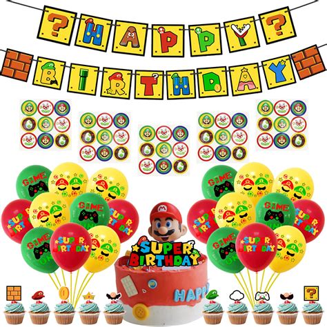 Buy Osugin Super Mario Birthday Party Supplies Mario Game Party