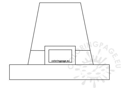 preschool pilgrim hat template printable coloring page