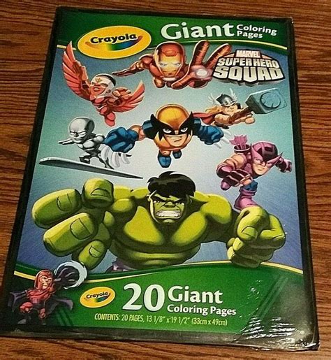 crayola marvel super hero squad  page giant coloring pages unopened