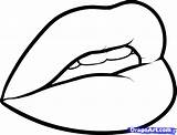 Lips Coloring Drawing Pages Outline Mouth Clipart Easy Lip Drawings Line Printable Template Draw Color Templates Colouring Big Glitter Cliparts sketch template