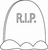 Clipart Tombstone Coloring Gravestone Grave Halloween Clip Cute Headstone Pages Printable Graphics Cliparts Outline Mycutegraphics Gravestones Rip Stone Colouring Draw sketch template