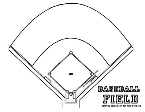 baseball field coloring page