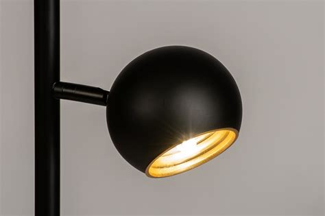 vloerlamp  modern retro metaal zwart