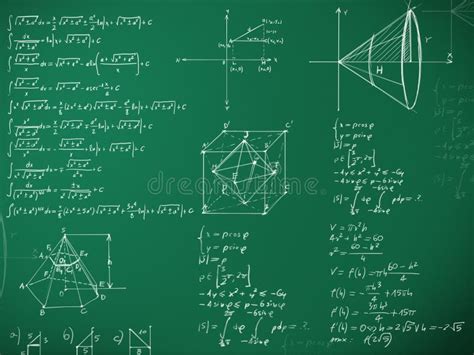 math formulas  school blackboard stock illustration illustration  learn formula