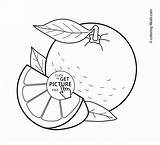 Orange Fruit Kids Coloring Fruits Drawing Pages Printables Wuppsy Printable Glass Getdrawings Children Choose Board Outlines sketch template