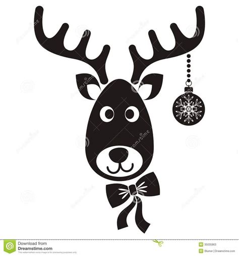reindeer face silhouette images pictures becuo reindeer face