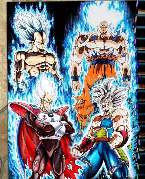 dragon ball characters  depicted   painting