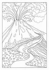 Volcano sketch template