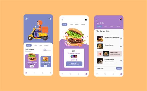 food ordering delivery app design figma community