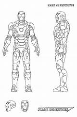 Iron Man Mark Coloring Pages Mark42 Template Search sketch template