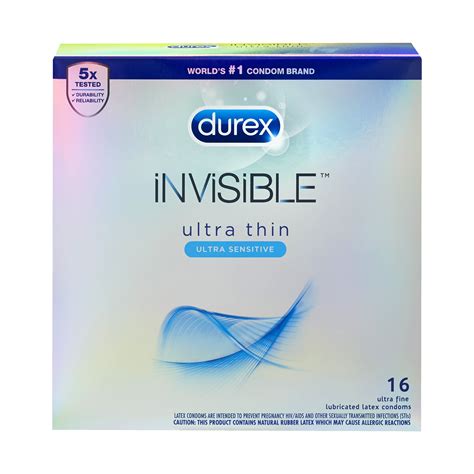 durex invisible ultra thin  ultra fine sensitive latex condoms  count walmartcom