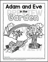 Adam Eve Coloring Garden Pages Preschool 5th sketch template