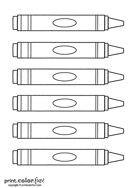 crayons print color fun  printables coloring pages