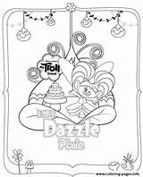 Coloring Trolls Pages Dazzle Pixie Movie Printable Kleurplaten Kids Poppy Road Colouring Print Trip Book Dreamworks Fun Color Kleurplaat Van sketch template