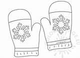 Winter Gloves Coloring Clothing Printable Template Colouring Pages Sheet Mittens Coloringpage Eu Hiver Reddit Email Twitter Tableau Choisir Un sketch template