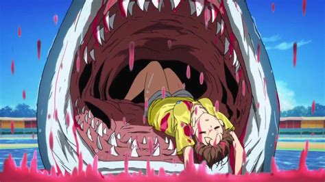 アニメで、女性が鮫や鰐などに捕食されるシーンのある物はありますか？ 甘ブ yahoo 知恵袋