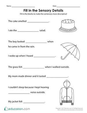 time   descriptive encourage students  add sensory details