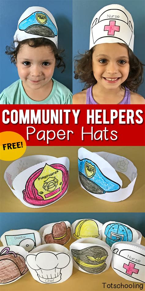 community helper hats printable printable word searches