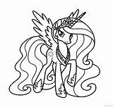 Celestia Coloring Pages Mlp Princess Getcolorings sketch template