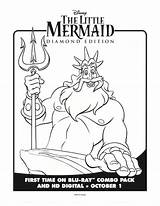 Coloring Mermaid Little Triton King Pages Sweeps4bloggers Tweet Color Disney Choose Board sketch template
