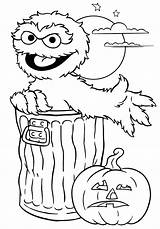 Coloring Grouch Oscar Pages Colorings Getcolorings Halloween sketch template