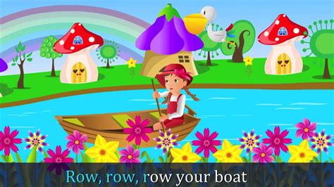 row row row  boat nursery rhyme hd  lyrics  eflashapps
