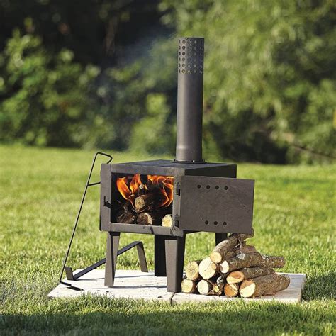 camping wood stoves  log burning cooking