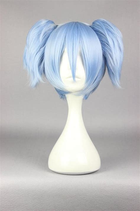 blue pigtail cosplay wig anime shiota nagisa kanekalon kawaii babe