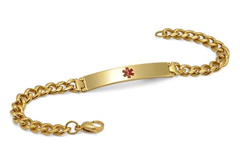 gold plated bracelet medical id hope paige