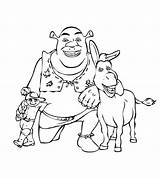 Shrek Coloring Pages Donkey Thug Puss Boots Life Getcolorings Getdrawings Color Take Drawing Printable Colorings Print Movie sketch template