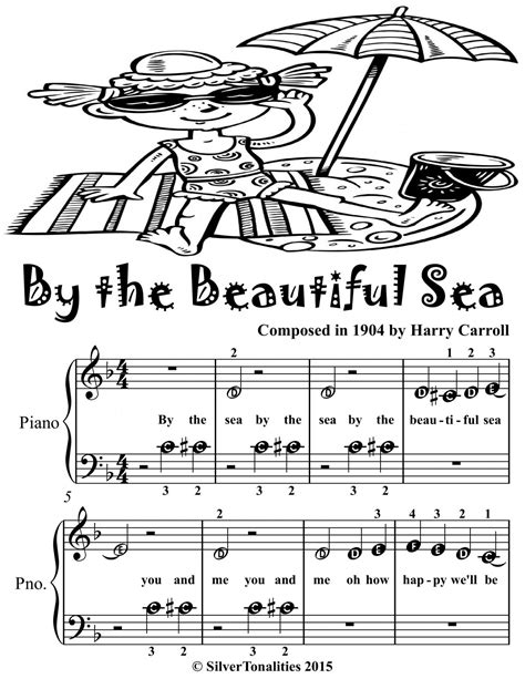 By The Beautiful Sea Beginner Piano Sheet Music Tadpole Edition Pdf