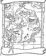 Coloring Map Pan Peter Neverland Pages Printable Book sketch template