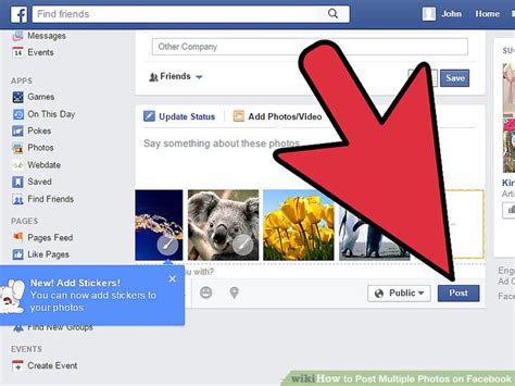 how to post multiple photos on facebook 13 steps with pictures