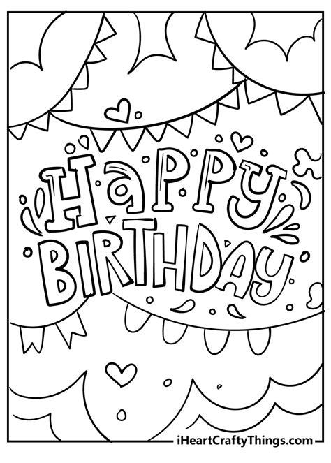 printable happy birthday coloring pages home interior design